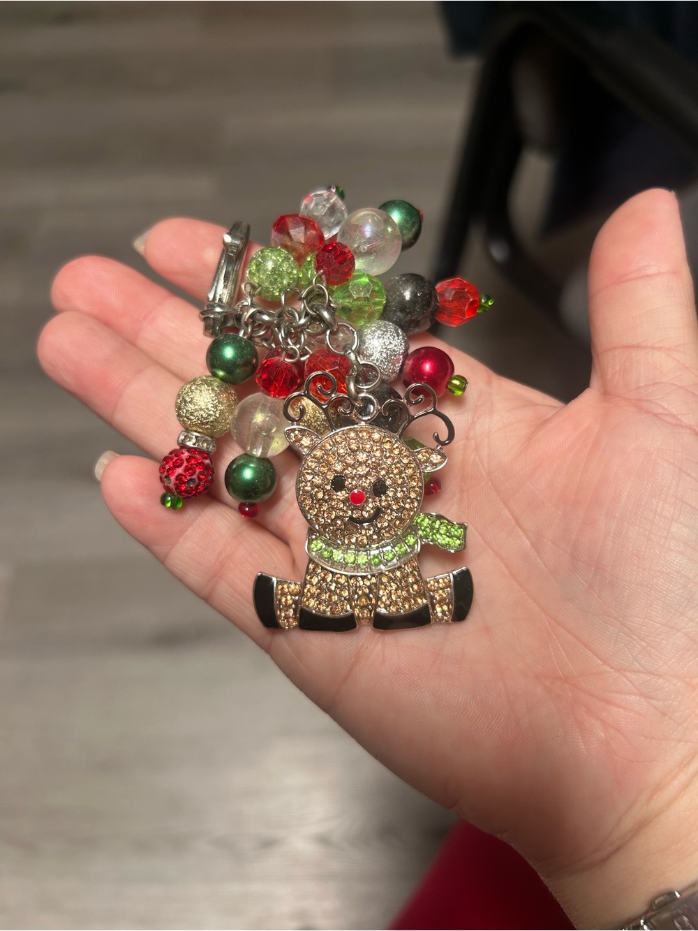 Holiday raindeer custom keychain